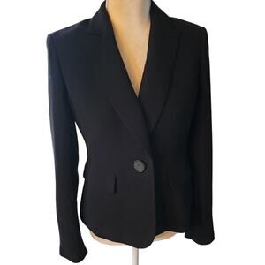 Kasper Black Single Button Career Suit Blazer Size 4